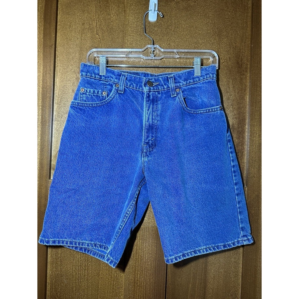 Vintage Levis 550 Black Tab‎ Relaxed Fit Denim Shorts Blue Jean Womens 28 Waist